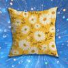 Daisy Flowers Pillow for Sofa Seat Chair DecorativeModern Home Decor Print Throw Cushion