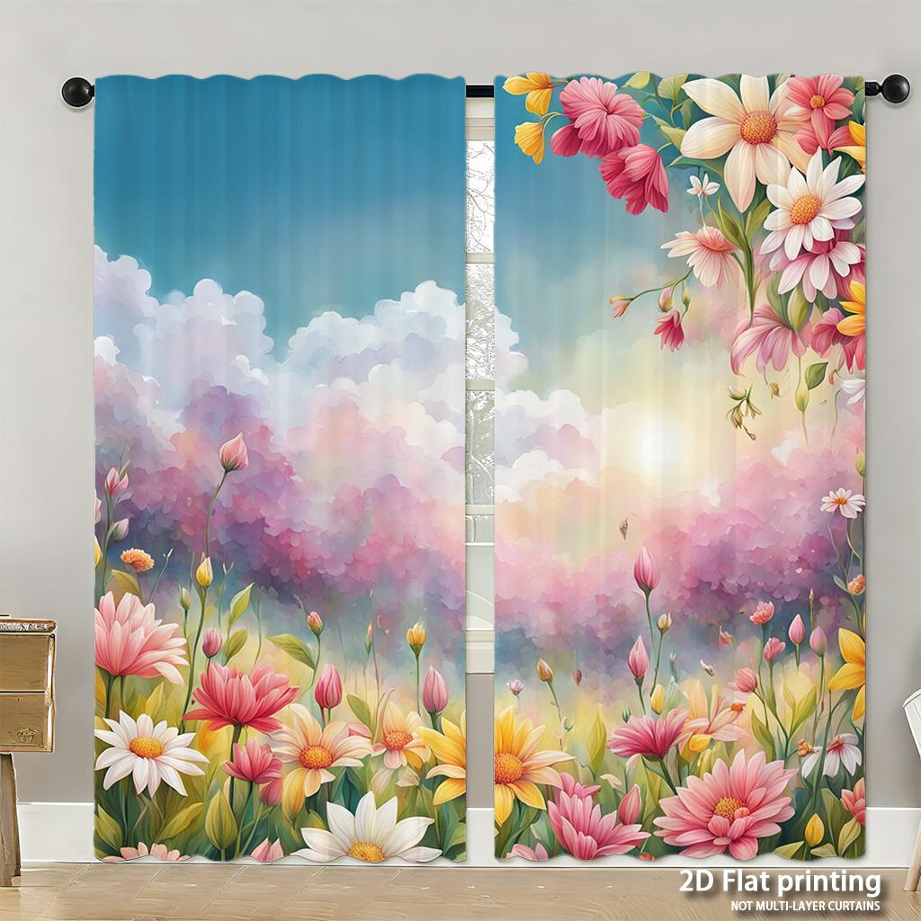 Piece Set High Definition Digital Printed Curtainshalloween Pumpkin Colorful Night Fallen Leaves Dark Backgroundhome Decora Curtain Polyester