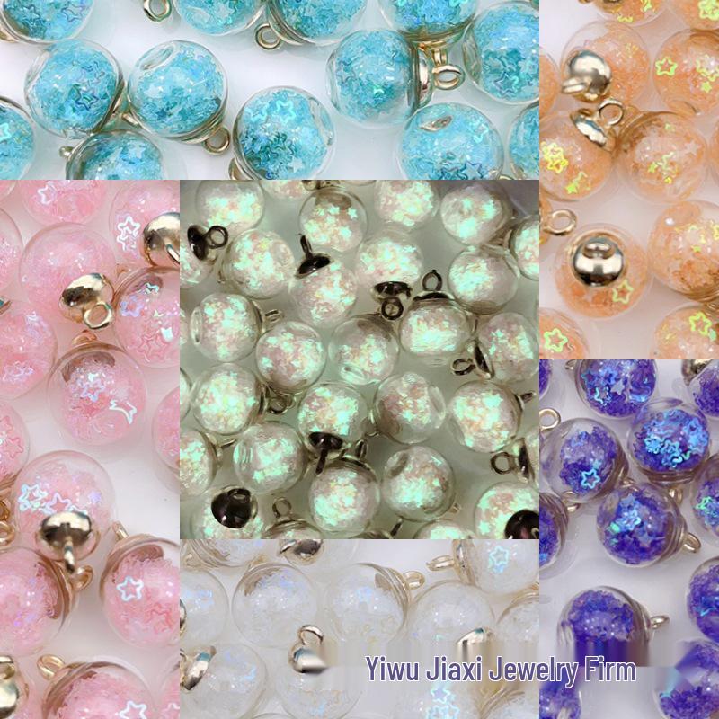 

Starry Quicksand Crystal Glass Hanging Ball with Sequins 16mm