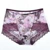 Sleek Mesh Print Plus Size Seamless Mid-High Waist Women's Panties