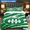 3PCS Asse Saint-etienne Crest Bedding Set 2D Printing (Includes 1 Duvet Cover + 2 Pillowcases Coreless), Bedroom decor,Fan gift