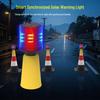 Solar-Powered Red and Blue Traffic Strobe Light for Road Construction and Nighttime Safety