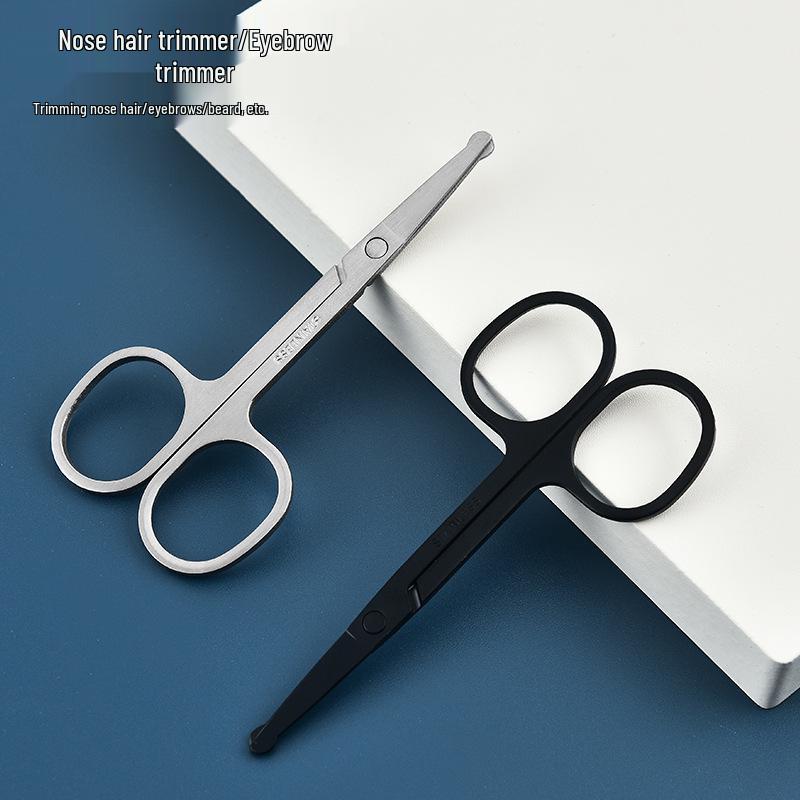 Stainless Steel Beauty Scissors Set with Pointed & Round Tips and Double Eyelid Tape