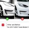 Pair Car Fog Lamp Trim Cover For Tesla Model 3 2017 2018 2019-2023 Front Bumper Fog Lamp Wind Knife Spoiler Fog Light Eyebrow