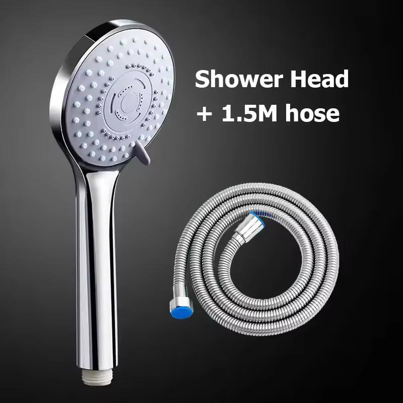 5 Modes Shower Head Set High Pressure Massage Handheld Bath Sprayer Nozzle Shower Head With Hose Bracket Bathroom Accessories