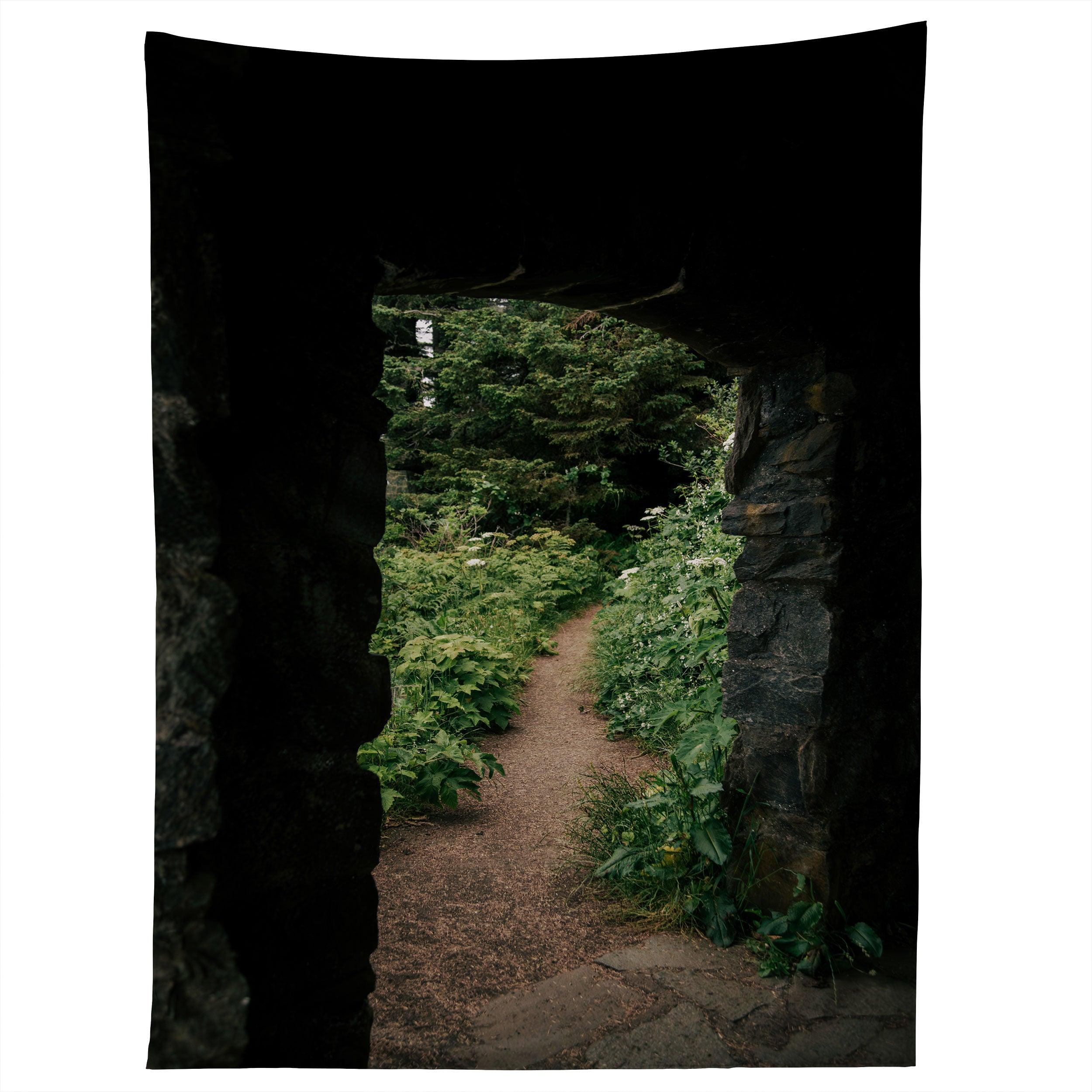 JUST THROUGH THERE tapestry 75x100