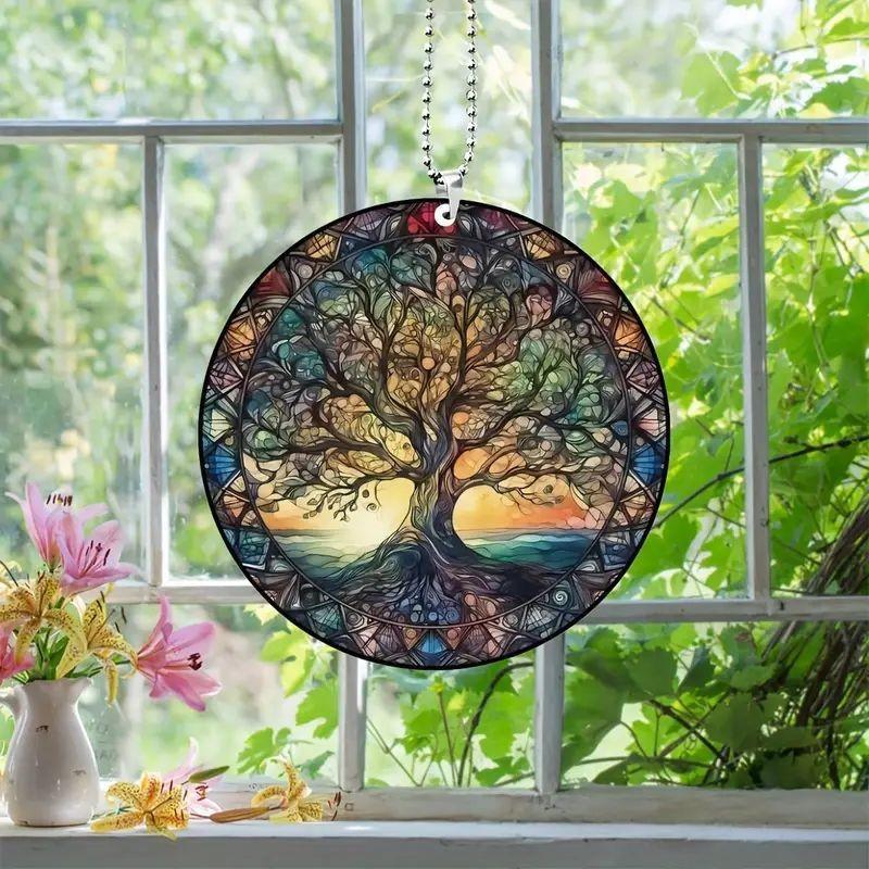Round Unique Acrylic Ornament Delightful Car Decoration Gift For Special Occasions