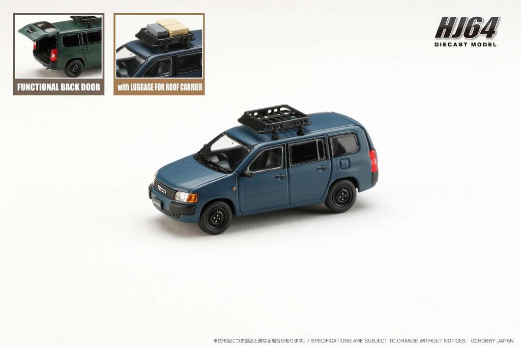 HJ64 Toyota Probox Custom Version Mattblau Fertigprodukt 1/64