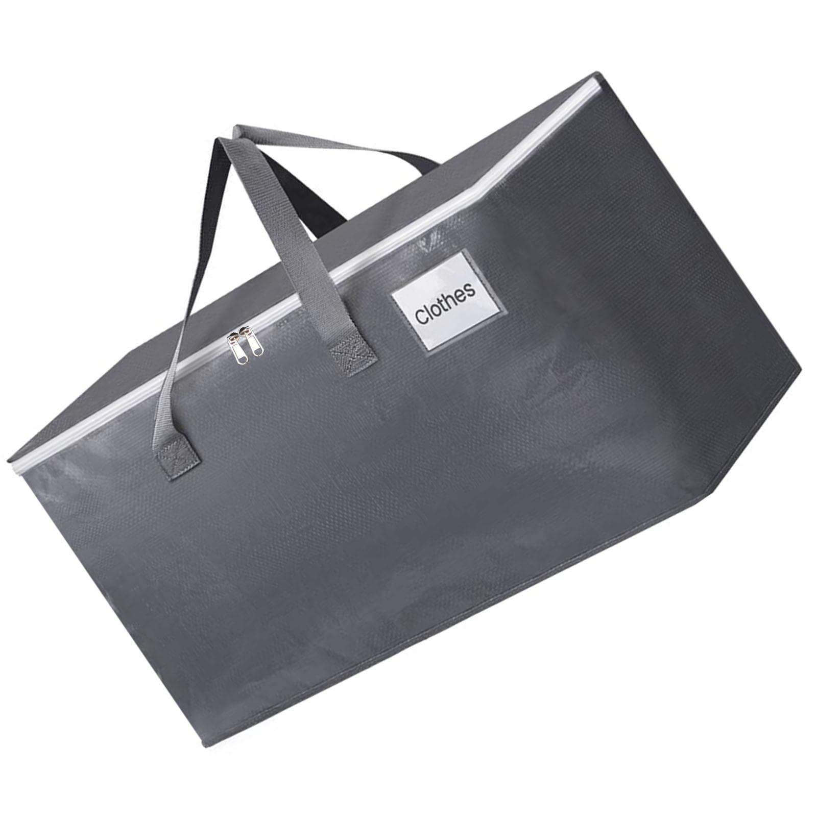 

Сверхпрочные большие сумки для переезда с прочной молнией и удобными ручками, сумки для хранения одежды, тоуты, контейнеры, упаковочные сумки серый