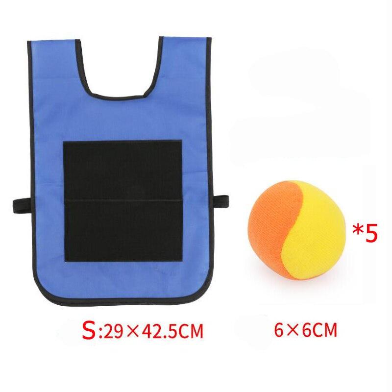 Kids Game Props Vest Sticky Jersey Vest Game Vest Waistcoat With 5 Sticky Ball Throwing Children Outdoor Fun Sports Toy