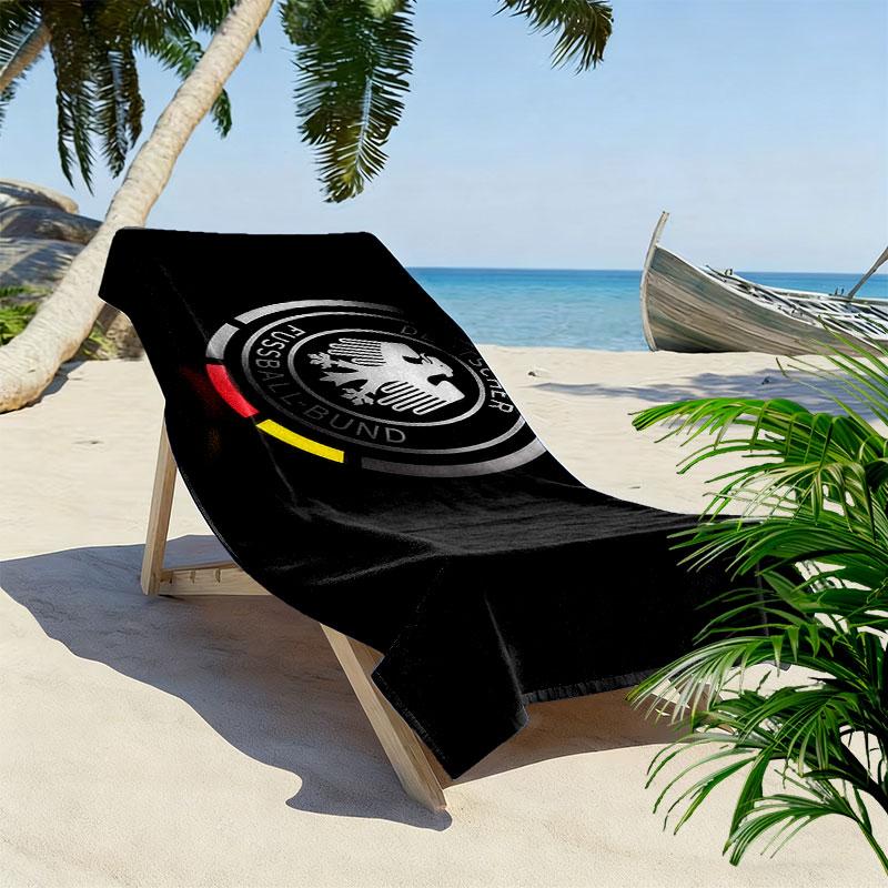 German Football Association Print Beach Towel, Large Soft Quick Dry Towel for Beach Camping Swimming