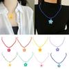 Rice Bead Flower Necklace Hawaii Beach Necklace Jewelry Suitable for Ladies Girl