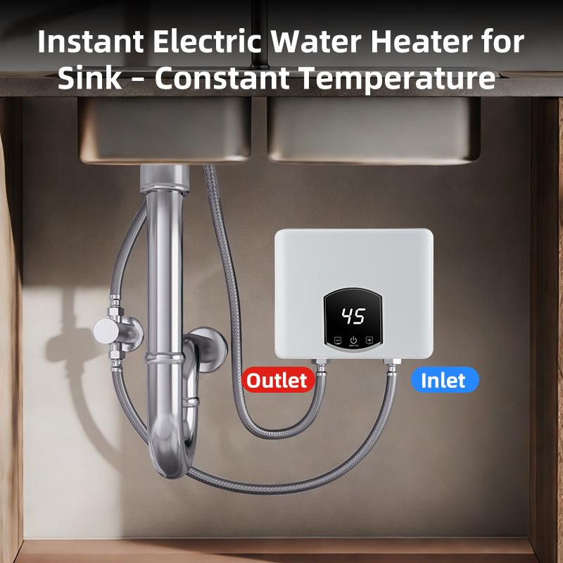 220V 5500W Instant Smart Electric Water Heater for Under-Counter Kitchen Use