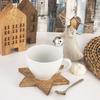 Wooden cup coaster 12.5 cm