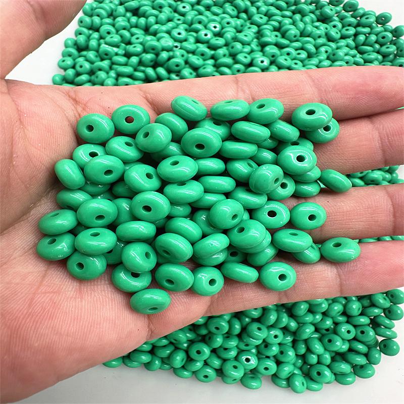 50pcs 8mm Acrylic Colored Flat Round Abacus Beads DIY Handmade Beads Accessories Spacer Beads Material Jewelry Accessories