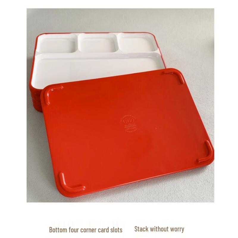 777 Tvåfärgad Melamin Hamrad Rektangulär Serveringsfat