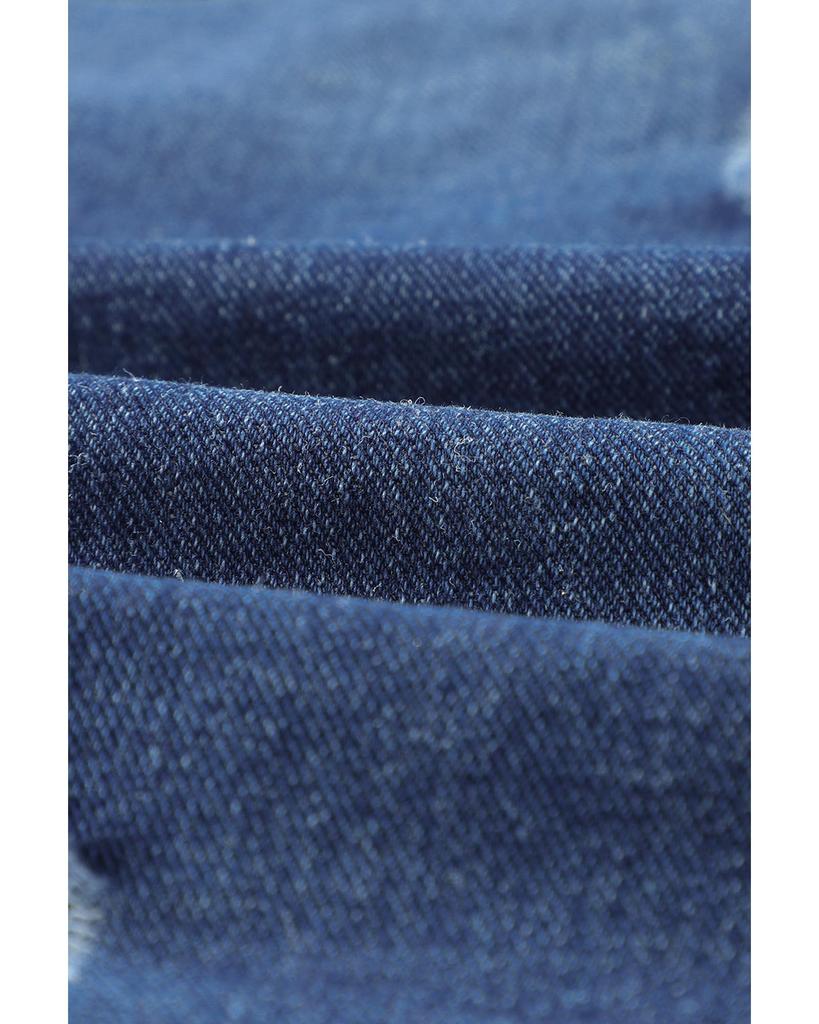 Azura Exchange Distressed Buttons Denim Jacket
