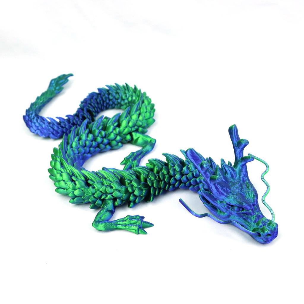 3D Printed Articulated Chinese Dragon Egg Ornament - Toy Figurine Gift Handicraft