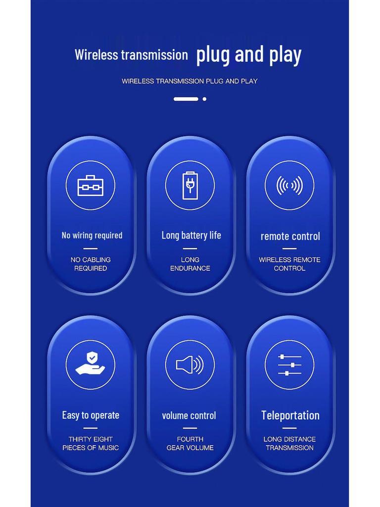 2025 Self-Powered Wireless Doorbell with Friction Power, Continuous Functionality, One-to-One Induction, and SOS Remote Control