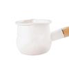 Enamel Milk Pan Heating Milk Milk Pot for Kitchen Camping Induction Cooker
