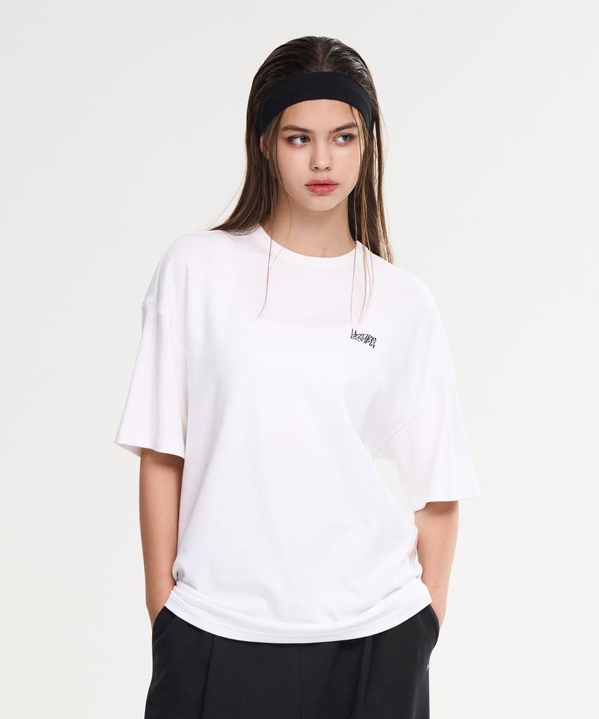 Leijibi Signature Graffiti Oversized Short Sleeve Functional Gym Wear Fitness Running Workout Wear Short Sleeve W (3 Colors)