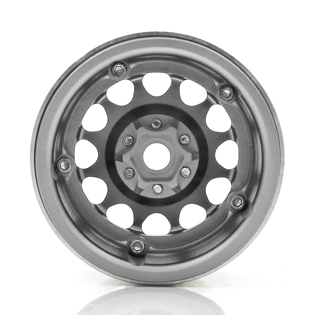 Aluminum Alloy Wheel Rim Beadlock Silvery Wheel Rims Hub 4pcs 2.2inch 65*36mm  Replacement for