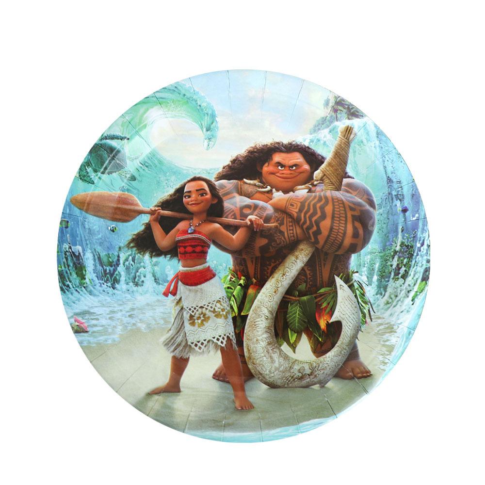 Moana Birthday Party Supplies Disposable Tableware Paper Plates Paper Cups Paper Towels Boy Decoration Green Environmental Protection