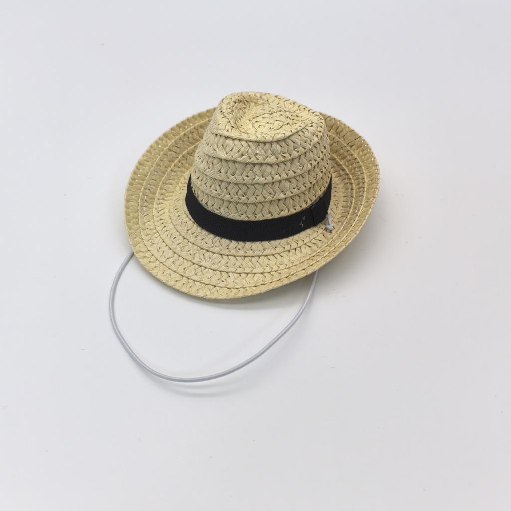 Straw top hat pet hat summer cat sunscreen straw hat toy accessories mini pet jazz hat