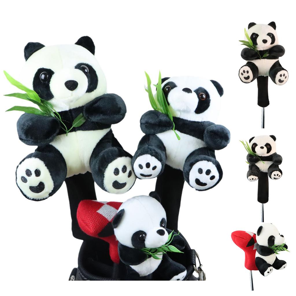 Copri Teste Mazze da Golf per Driver Fairway Putter - Carino Animale Peluche Panda Copri Testa Protettivo