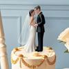 Topper tort de nuntă Sculptură cu cuplu elegant Suvenir realist Statuie mireasă mire mire Decorativ pentru petreceri pre-nunțale Aniversări