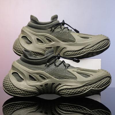 Herenschoenen herfst nieuwe mode veelzijdige heren sport casual schoenen elastisch vliegweefsel ademende papa schoenen