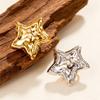 Stainless Steel Five-Pointed Star 18K Gold Adjustable Ring - Light Luxury Temperament Jewelry
