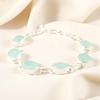 Aqua Chalcedon Edelstein 925 Sterlingsilber Handgefertigt Damen Schmuck Armband 8" RB-10-18