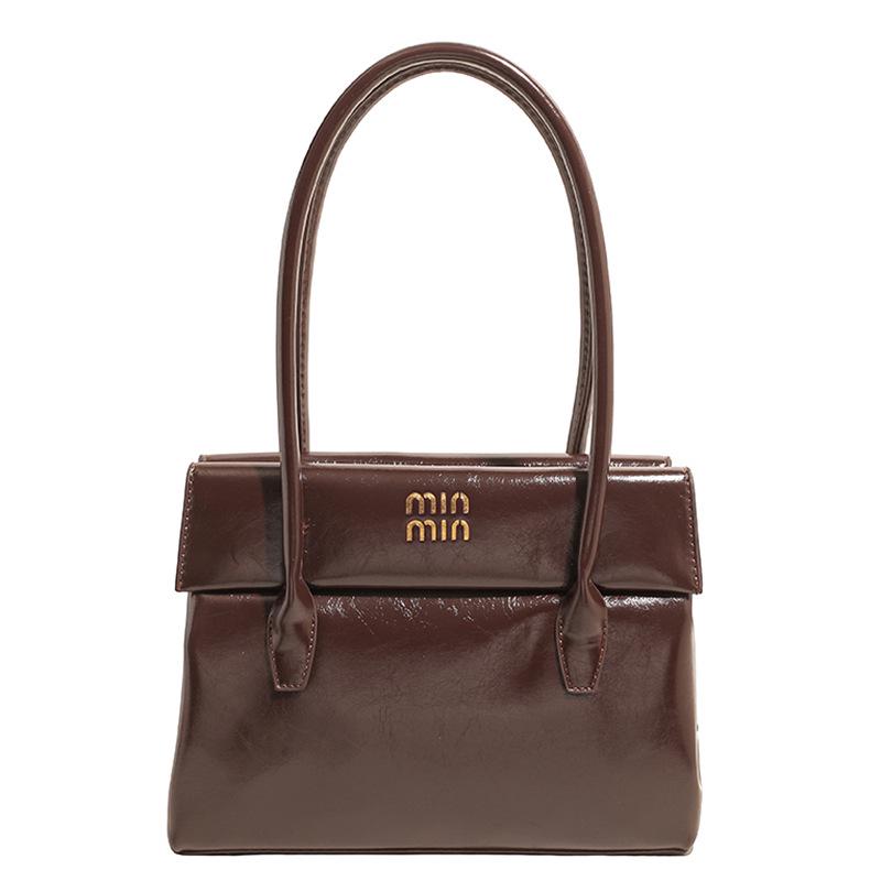 

Elegant Retro Small Woman s Shoulder Bag 2022: Versatile Commuter Tote & Handbag кавовий