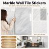 10/20PCS 3D PVC 60*30CM Imitation Marble Self-adhesive Wall Stickers Floor Sticker Waterproof Bathroom Kitchen Home Decor