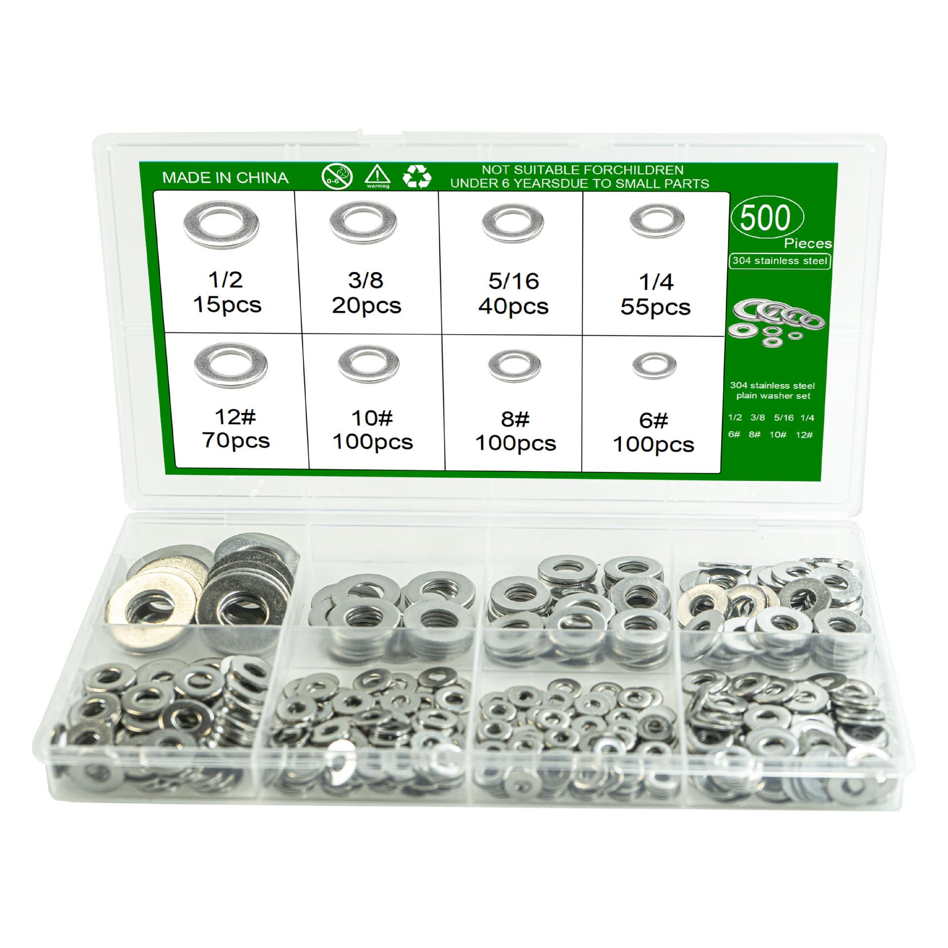 

Набор американских плоских прокладок 500 шт. O-образная прокладка плоская прокладка британская плоская прокладка комбинированная коробка 500pcs