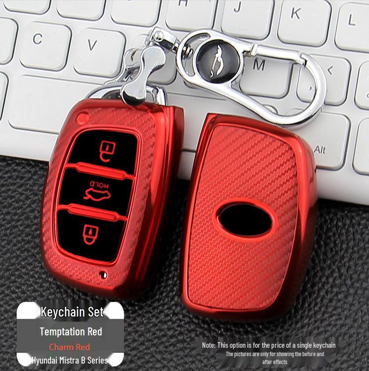 Hyundai Mistra B Carbon Fiber TPU Car Key Cover