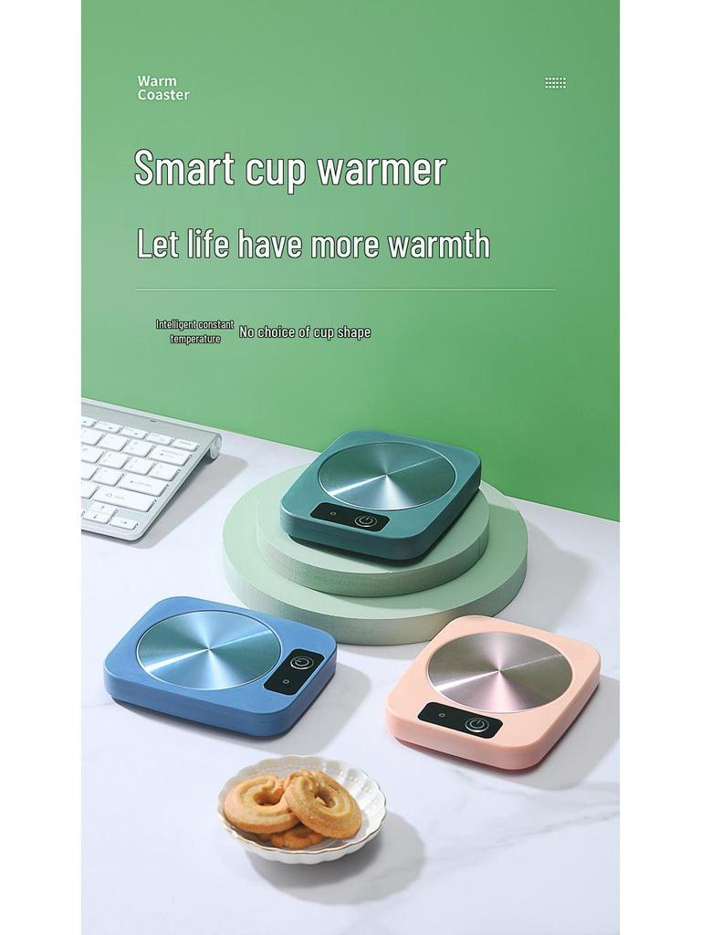 USB-Powered Ceramic Heated Coaster for Constant 55°C Warmth - Ideal Gift