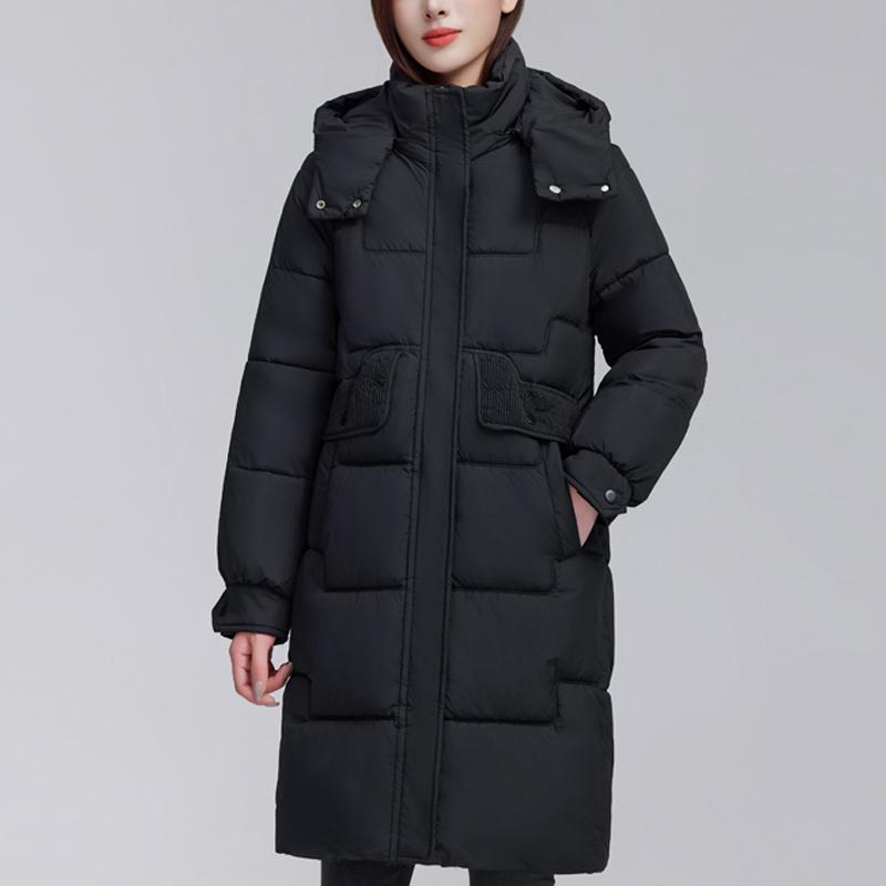 Móda Žena Zimní Dlouhé Kabáty s Kapucí Ležérní Volné Hrubé Teplé Parky Dámské Bundy