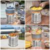 Portable Stainless Steel Lightweight Wood Stove Alcohol Stove Burner Outdoor Cooking Picnic BBQ