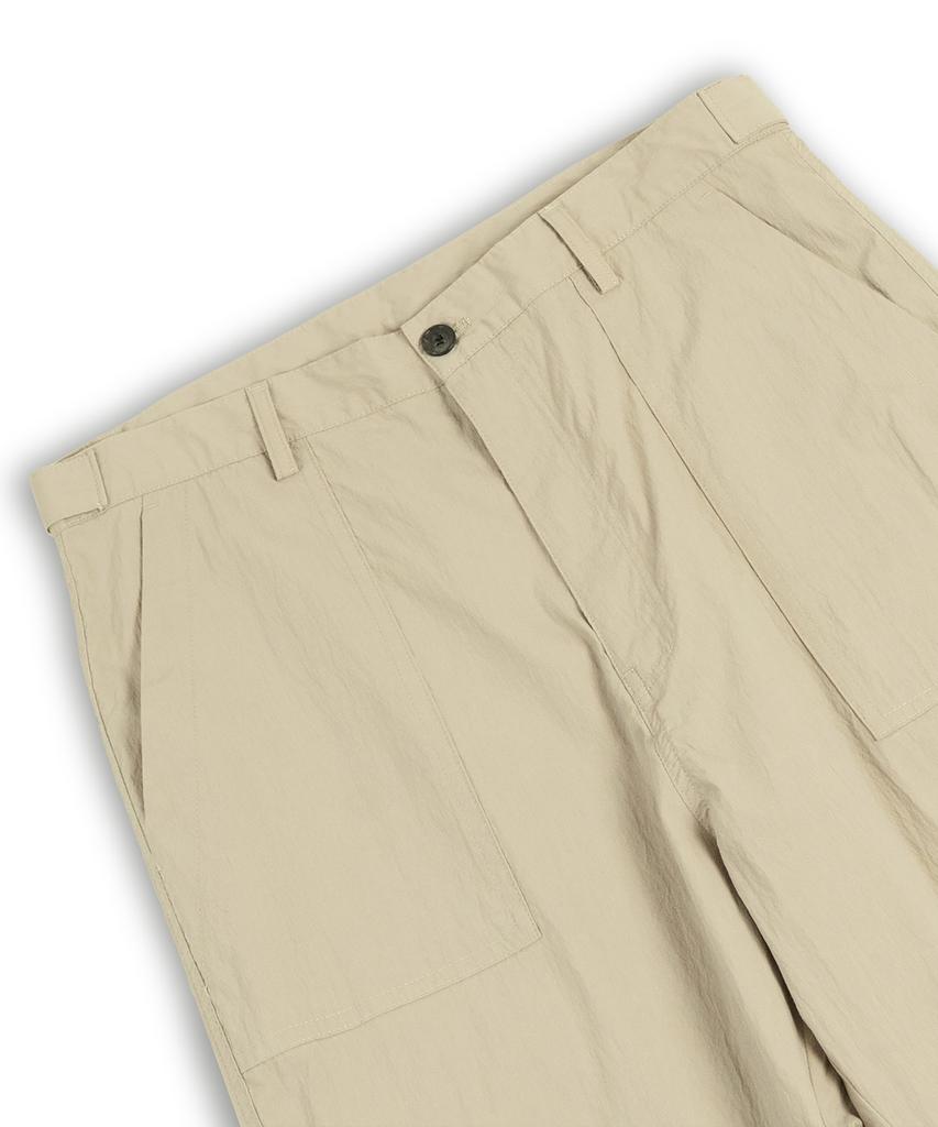 MUDSALT Seersucker Fatigue Pants Beige