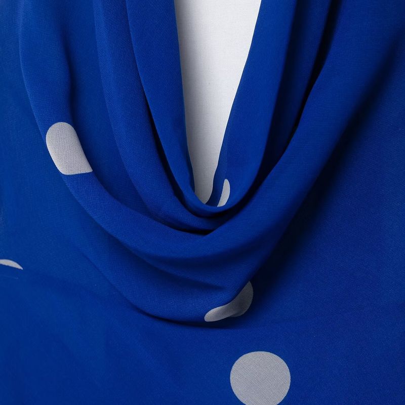 Kaslead New Women Clothes Western Style Simple Polka Dot Print Midi Dress 8410430 044