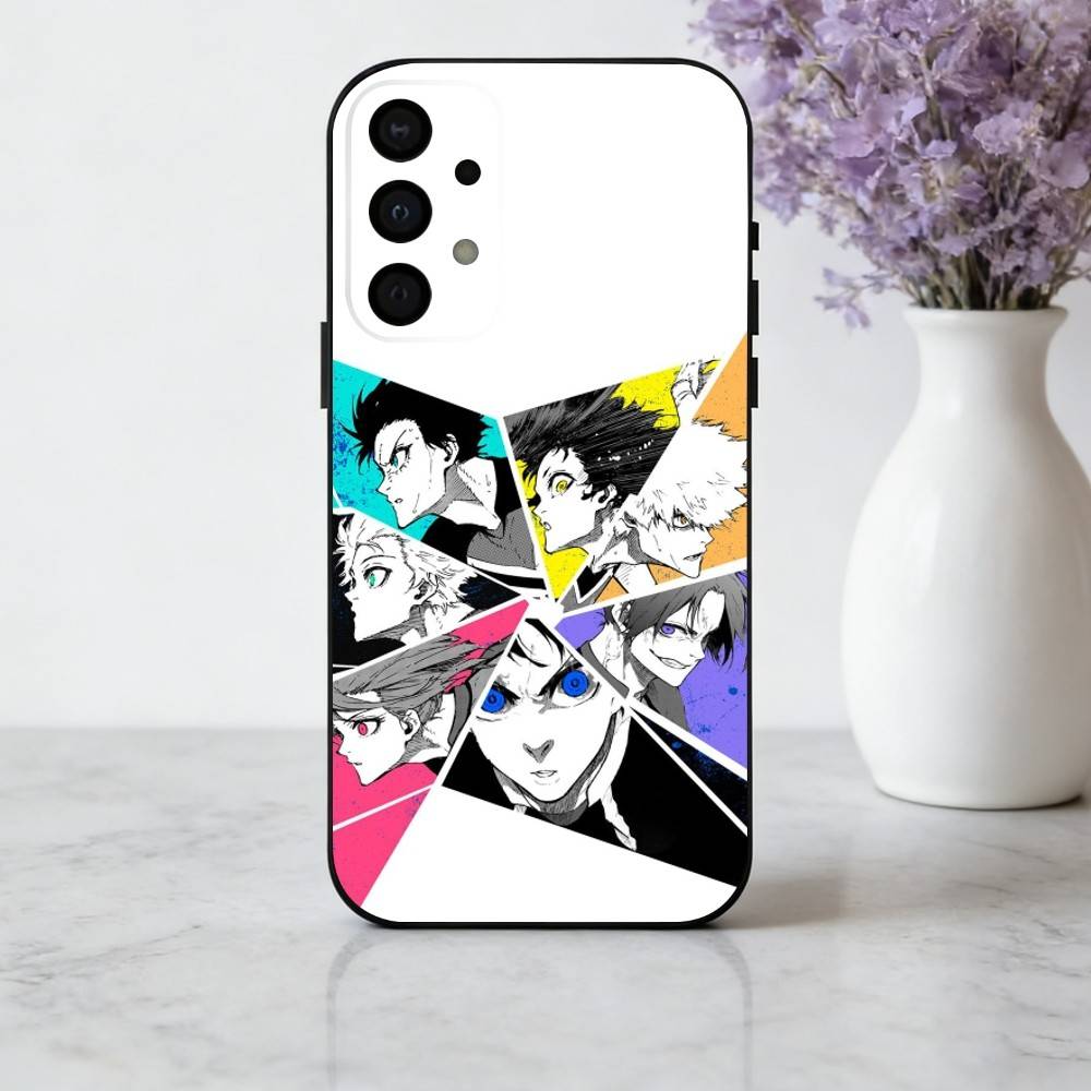 C-Comics B-Blue L-Lock-K  Phone Case For Samsung Galaxy A73,A72,A71,A70,A53,A52,A51,Soft Silicone Black Cover