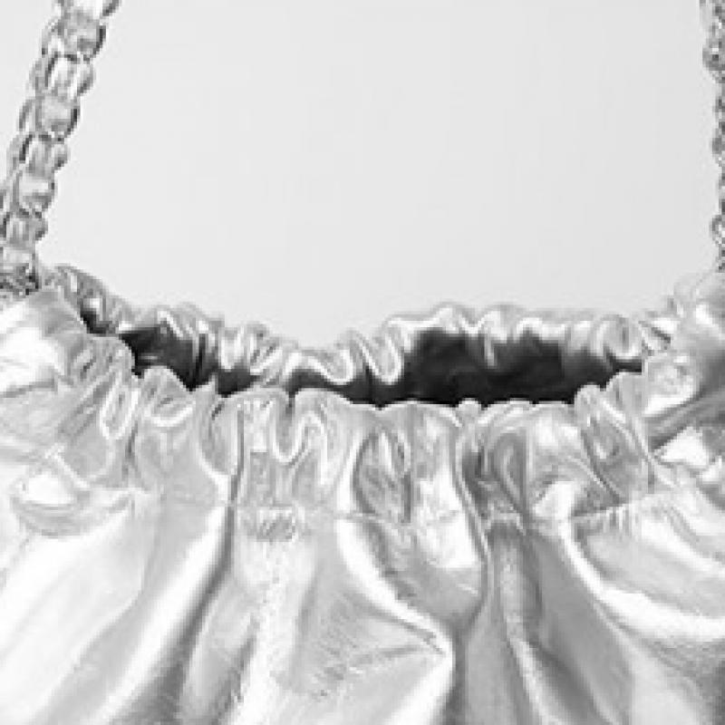 Rheemin Muffy Leather Chain Silver