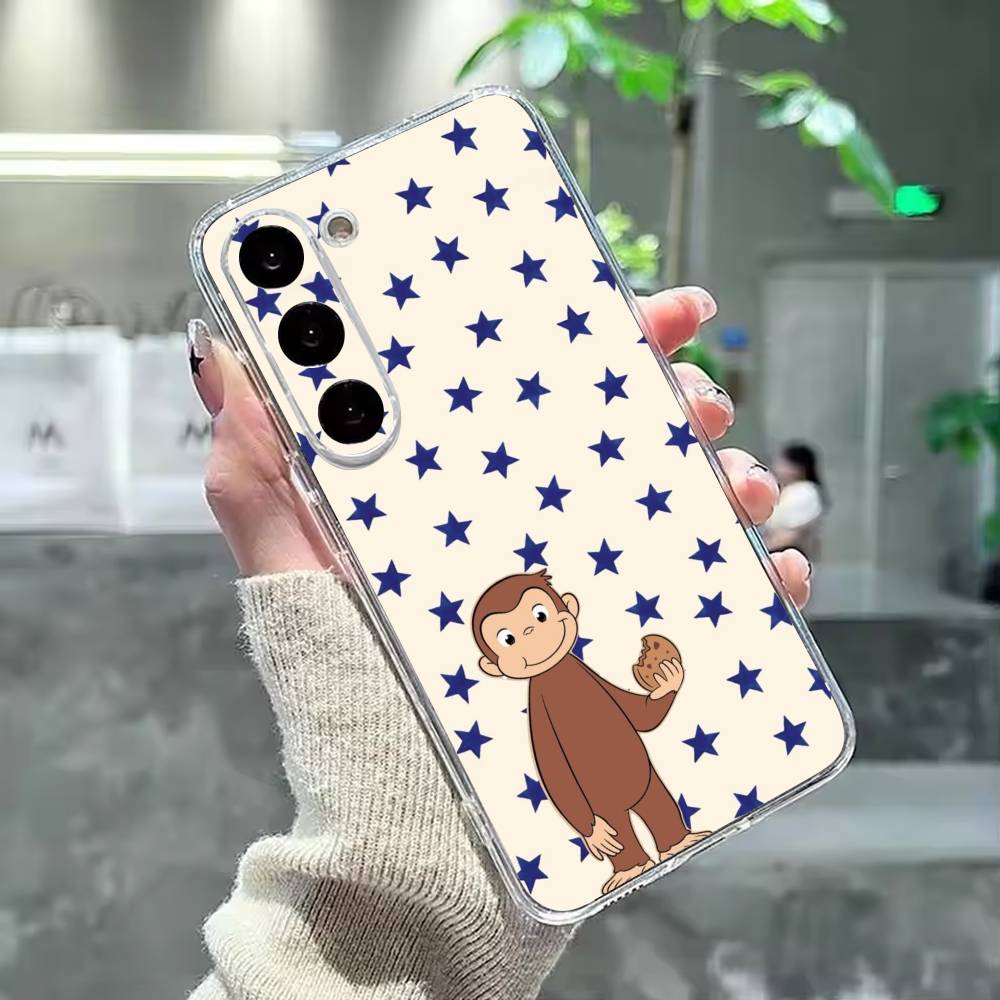 Luxury C-Curious G-George Phone Case For Samsung Galaxy A91,80,73,72 ,71,53,52,32 ,31,22,21s,20,Transparent Case