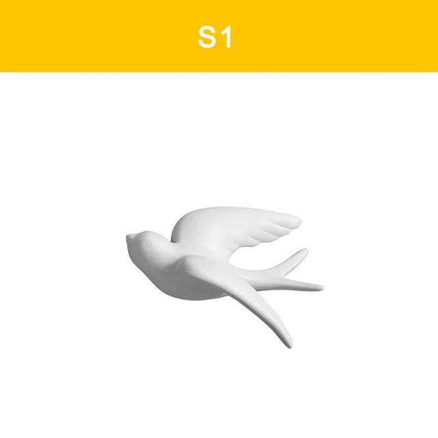 Creative Ceramic Birds Wall Hanging Pigeon Crafts Home Livingroom Sofa TV Background 3D Wall Murals Ornament Art Decor