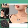 Stylish Titanium Steel Butterfly Magnetic Color Changing Necklace For Women