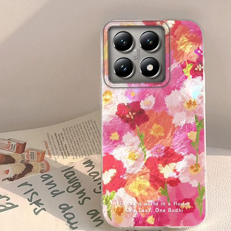 Summer Pink Flower Aesthetic Girls Women Phone Case For Xiaomi 14T 13T Pro 14Tpro 13Tpro 11 Lite 5G NE Shockproof Fundas Cover