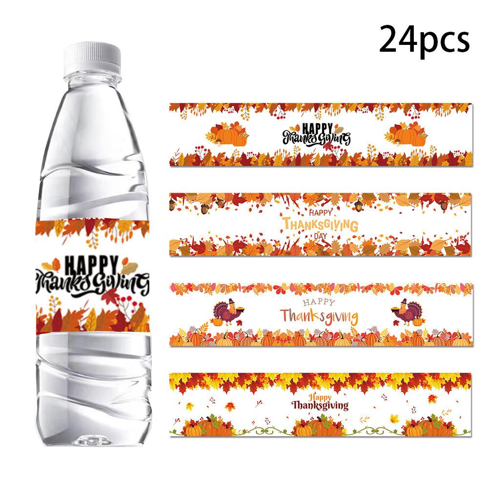 Bottle Festival Fall Stickers With Thanksgiving Theme For Event Decoration