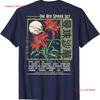 Rote Spinnenlilie Blume Japanische Anime Kunst Otaku Rückendruck T-Shirt Vintage Mode Weich Dehnbar Homme Bequem